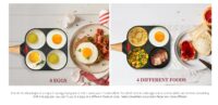 Juvenixs Nonstick Egg Pan  – Perfect Skillet for Eggs, Includes Bonus Brush & Spatula Cookware Frying household kitchen cookware - Image 2