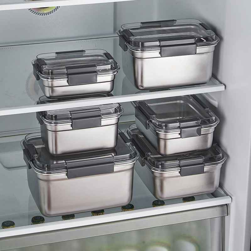 Juvenixs Convenient Stainless Steel Antibacterial Fresh-Keeper – Refrigerator Storage Box for Fruits & Vegetables - Image 4