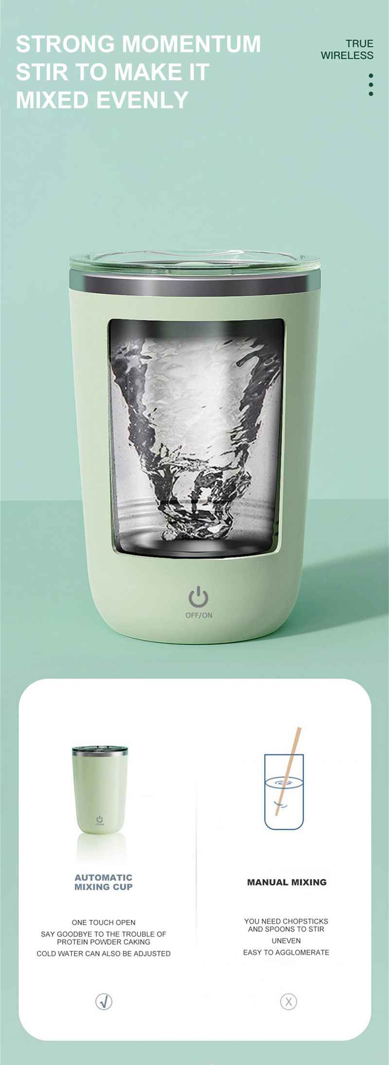 Juvenixs Classic Design Automatic Self-Stirring Electric Coffee Mug - Image 9